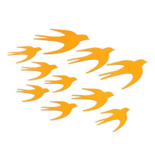 Wall Decal for Home Decoration DIY Swallow Mirror Acrylic 3D Crystal