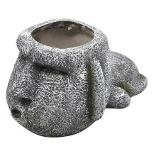 Moai Statue Resin Funny Statue Pen Holder for Storage Creative Plant Container