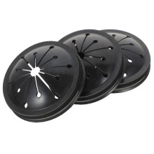 Removable Sink Baffle Food Sink Baffle For Kitchen Use Black 7.9X7.9X2CM Splashing Guard 3Pcs