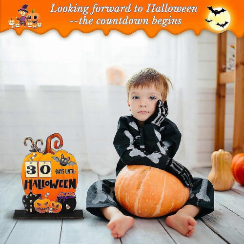 25-26 Wooden Halloween Pumpkin Countdown Calendar 2