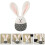 Easter Bunny Doll Stuffed Rabbit Toy for Decoration with Grey Plush Material 4