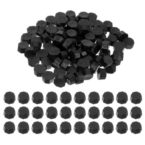 Wachssiegelperlen, schwarz, für Bastelarbeiten, 2 Beutel-Set 2
