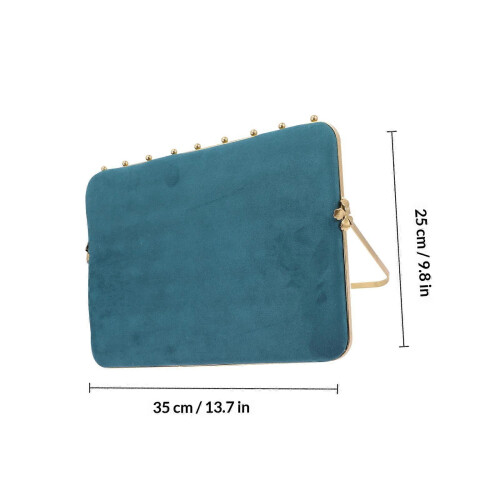 Supporto organizer per orecchini, espositore per gioielli in lega di colore verde. 1