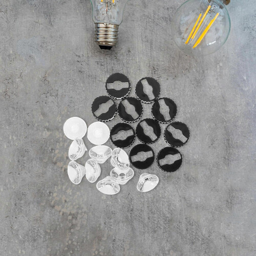 Focusing Transparent LED Lens with Acrylic Holder Bracket 10Sets for LED Applications 2