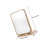 Mirror with Wood Stand for Desktop Use Beige Swivel Mirror 2
