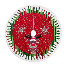 Christmas Tree Skirt Santa- Xmas Tree Base Wrap Holiday Tree Ornaments Floor Mat Party for Indoor O