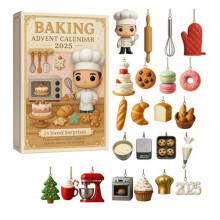 24-tägiger Adventskalender zum Backen – Acryl – für Kinder, Countdown & Dekoration (1 Set)