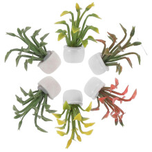Piante in miniatura in vaso, mini decorazioni giocattolo per miniature, 6 pezzi multicolore