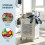 Living And Home Foldable Laundry Basket with Wheels 3