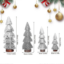 Holiday Decor Miniature Christmas Trees Tabletop Christmas Tree for Decor 4Pcs