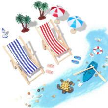 Accessori per micro scene da spiaggia, mini casetta, oggetti di scena per micro paesaggi, 1 set