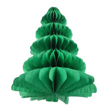 Árbol de Navidad de papel con forma de panal para decoración de fiestas.
