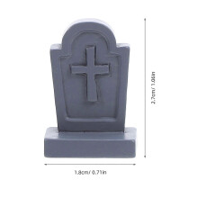 Decorazioni di Halloween, lapidi decorative, 20 pezzi in resina grigio scuro.