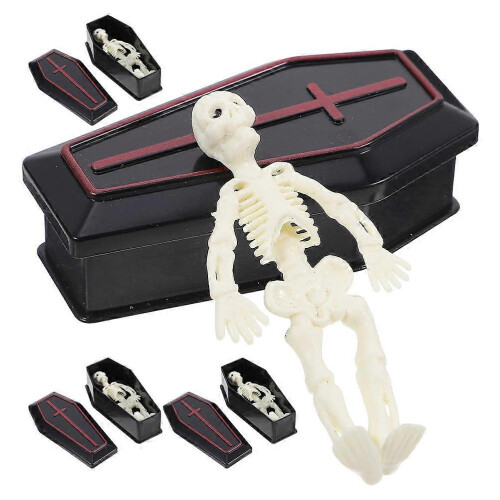 Set di 4 mini bare modello scheletro per decorazioni di Halloween