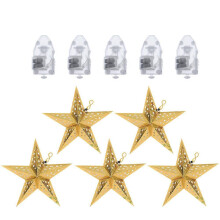 Colgante de estrella de cinco puntas para decoración navideña (1 juego)