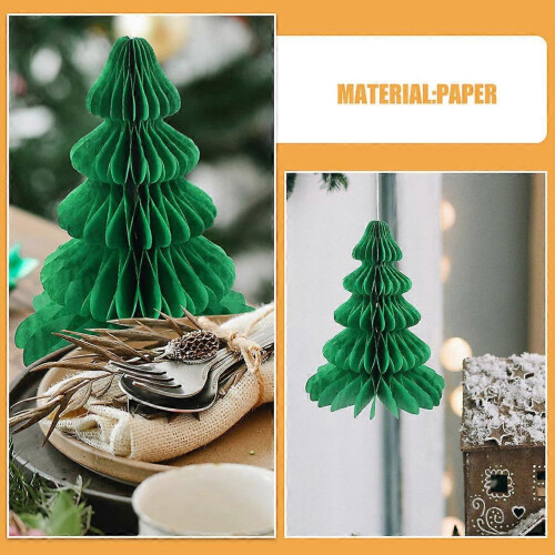 Christmas Honeycomb Paper Tree Decoration for Party Use 2