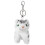 White Plush Tiger Keychain for Hanging Keys Cute Bag Charm 1
