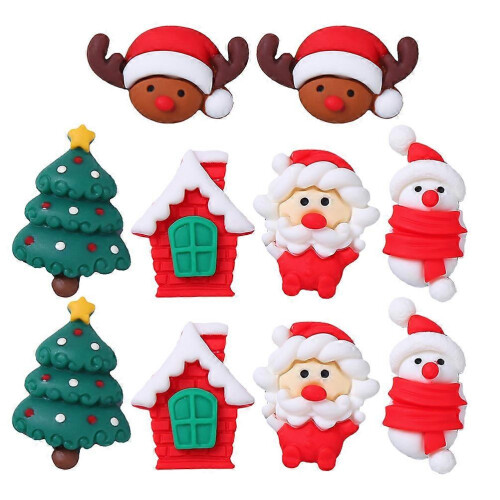 Formes adorables en résine, bricolage, loisirs créatifs, format compact, décorations de Noël, 20 pièces
