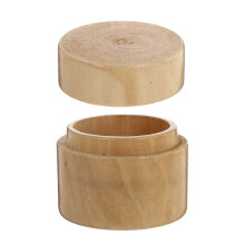 Boîte de rangement en bois pour bagues, 1 pièce, beige, organisateur de bijoux, cadeau