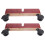 Divisorio mobile per porta con base in legno rosso scuro e ruote, 2 pezzi, per uso interno 1