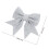 Christmas Decorative Bow Ornaments for Decoration Silver 2Pcs Pack 2