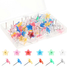 Convenient Thumbtacks Delicate Pushpins 100Pcs Blue for Home Use