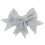 Christmas Decorative Bow Ornaments for Decoration Silver 2Pcs Pack 3