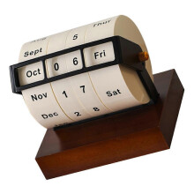 Calendrier de bureau rotatif perpétuel en métal pour la maison