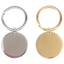 DIY Blank Keychain Stainless Steel for DIY 2Pcs Portable Key Ring Accessory