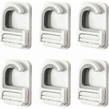 Free mop clips, wall hooks, and wall-mounted storage racks (6-pack, white).,z
