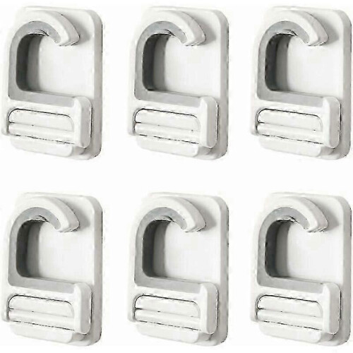 Free mop clips, wall hooks, and wall-mounted storage racks (6-pack, white).,z