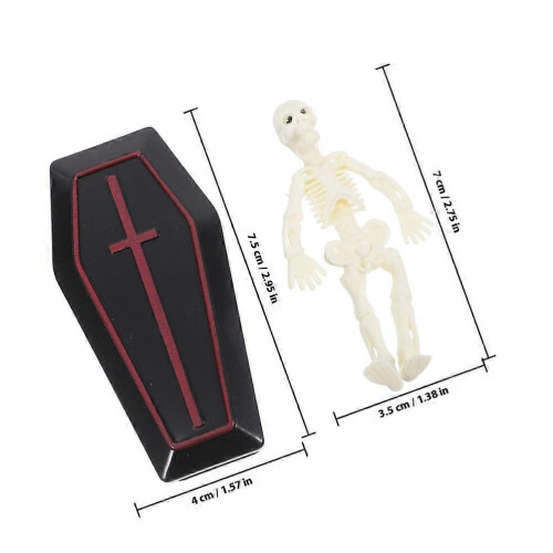 Set di 4 mini bare modello scheletro per decorazioni di Halloween 1