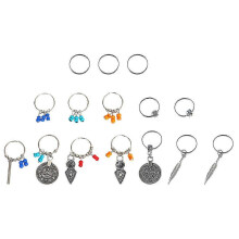 Accessori per capelli in lega a forma di foglia, set da 15 pezzi in stile retrò.