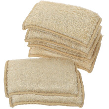 Fibers Sponge Kitchen Dish Cleaning Sponges for Cleaning 6Pcs Khaki