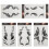Black Tattoo Stickers Hair Edges for Decor 5 Sheets 1