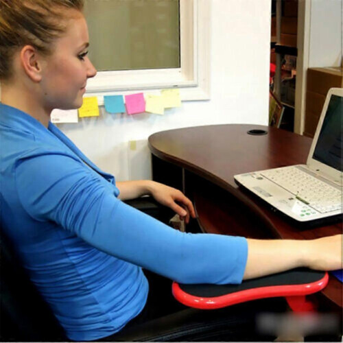 Adjustable Arm Rest Support Cushion Pad for Computer Desk Red 2