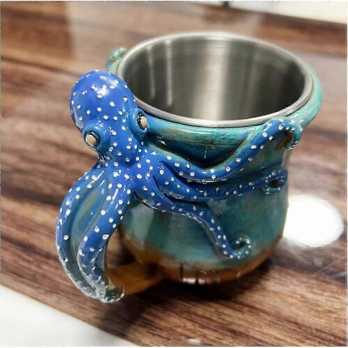 Dive Into Every Sip Handmade Octopus Mug, 3D Octopus Coffee Mug 2025,z 2