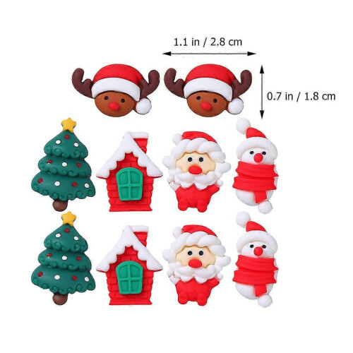 Formes adorables en résine, bricolage, loisirs créatifs, format compact, décorations de Noël, 20 pièces 1