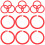 Plastic Red Binder Rings for DIY Loose Leaf Book Rings 100Pcs Set 1