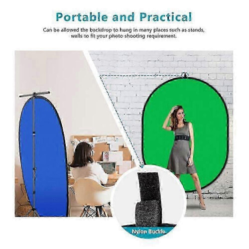 Photography reflector for portable green screen 2-color backdrop,z 2