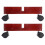 Divisorio mobile per porta con base in legno rosso scuro e ruote, 2 pezzi, per uso interno 4