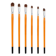 Drawing Paint Brush Set for Painting Use 6Pcs Wood Handle Oil Painting Brushes