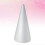 White Solid Cone for Decoration 10Pcs Kids DIY Craft Foam Accessories 4