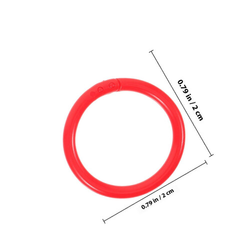 Plastic Red Binder Rings for DIY Loose Leaf Book Rings 100Pcs Set 1