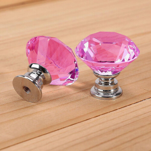 Crystal Glass Door Knob Cabinet Handle for Drawer 8Pcs Set 2