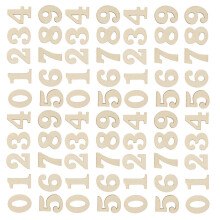 DIY Material 100Pcs Wooden Numbers For Craft Enthusiasts Office Decor With Arabic Style