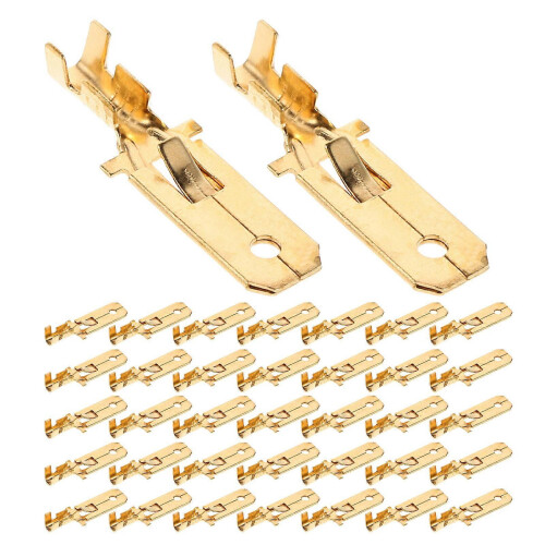 200Pcs Copper Spade Terminals for Car Speaker Wire Connectors Automotive Use