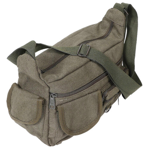 Olive Bag for Storage Canvas Shoulder Tote Bag with Pocket