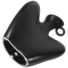 Vase Lockbone Body en céramique noire, à usage décoratif.