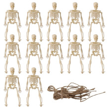 Scheletri di Halloween, 12 mini statuette di scheletri per Halloween, accessori per case infestate e feste.